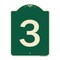 Signmission Designer Series Sign W/ Number 3, Green & Tan Heavy-Gauge Aluminum Sign, 24" x 18", G-1824-22896 A-DES-G-1824-22896 - alternate 1